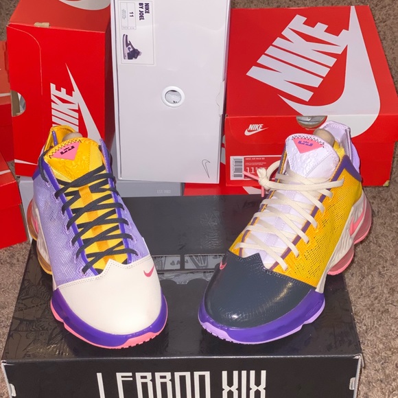 Lebron XIX Low Men’s Sz 11 US  DO9829 500 New w box Lilac/Pink Gaze/Smoke Grey - Picture 7 of 8